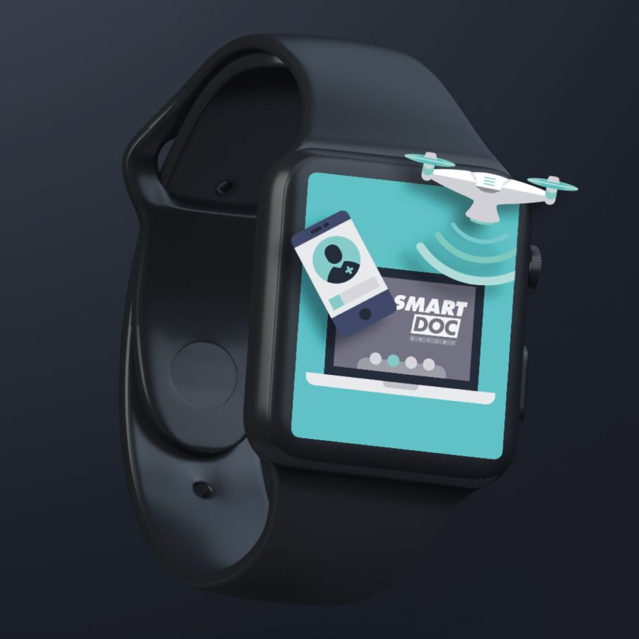 Smartdoc Erfurt Logo in Form einer Smartwatch.